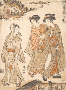 To-no Sawa Nazwa jednego z gorących źródeł w Hakone, ca. 1779. autorstwa Torii Kiyonaga
