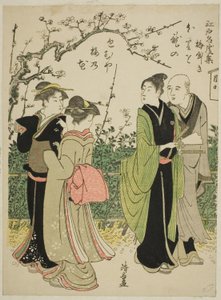 Umeyashiki, z serii „Kolekcja znanych miejsc w Edo (Edo meisho shu)” autorstwa Torii Kiyonaga