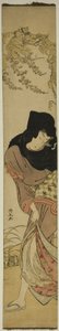 Kobieta pod wiatrem glicynii autorstwa Torii Kiyonaga