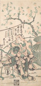 Kobieta Yamamoto Iwa, Wioska Ihaku Yamamoto, As Zuma Shinoda, CT, 1747. autorstwa Torii Kiyonobu II