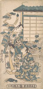 Scena z dramatu: Ichimura Uzaemon jako samuraj, ca. 1745. autorstwa Torii Kiyonobu I