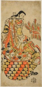 Teac i rs Danjuro Ichikawa Dobry pomysł d Monnosuke Ichikawa autorstwa Torii Kiyonobu I