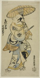 Aktor Sawamura Sojuro I jako Soga no Juro w sztuce „Tsuru Kame Osana Soga”, wystawiony w Teatrze Ichimura w pierwszym miesiącu 1721 (?) autorstwa Torii Kiyotomo