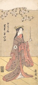 Aktor Iwai Hanshiro IV jako Sakura Hime, Wiśniowa Księżniczka, 1767.