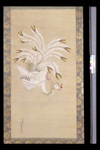 Phoenix, From Chinese Beauty, Phoenix And Peacock (atrament i kolor na jedwabiu)