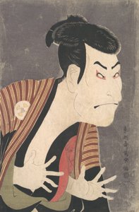 Aktor Kabuki Otani Oniji III jako Yakko Edobei w sztuce "Kolorowe wodze...", 6 miesiąc, 1794.