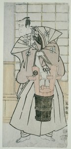 The Actoe Ichikawa Komazo llI as Nitta Yoshisada, Actually Oyamada Taro Takaie (Sandai-me Ichikawa Komazo no Nitta Yoshisada, jitsuwa Oyamada Taro Takaie) autorstwa Toshusai Sharaku
