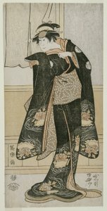Herbata c i r Celebration Hanhaku lV As Otoma, Dagh ręka Hiny z Inamuragasaki Kazumasa Kamakura autorstwa Toshusai Sharaku