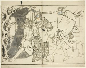 The Actors Arashi Ryuzo and Morita Kanya VIII, 1794 autorstwa Toshusai Sharaku