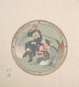 Ebisu i Daikoku, Dwóch z siedmiu bogów szczęścia, XIX wiek.
