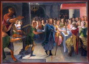Kostka oferująca ucztę Francuzowi, ok. 1594-1602 (obraz na płótnie)