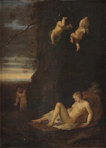 Satyr szpieguje śpiącą nimfę, Antiope