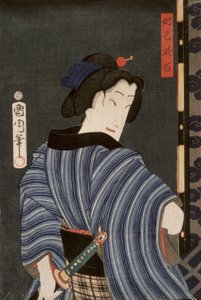 Aktor Ichimura Kakitsu IV jako Dakki no Ohyaku autorstwa Toyohara Kunichika
