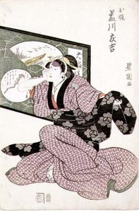 Aktor Fujikawa Tomokichi II jako O-Kaji, wyd. ok. 1811 r. autorstwa Utagawa Toyokuni