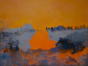 Tangerine Dreamscape 1, 2024 (olej na płótnie)