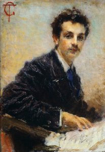Portret Benedetto Juncka, autorstwa Tranquillo Cremona autorstwa Tranquillo Cremona