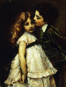 Dwaj kuzyni Tranquillo Cremona (1837-1878), olej na płótnie, 86x65 cm