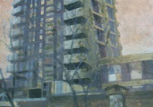Miejsce do życia 19, 2011 (olej na sklejce) autorstwa Trevor Burgess
