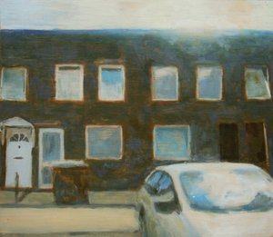 Miejsce do życia 25, 2012 (olej na sklejce) autorstwa Trevor Burgess