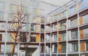 Miejsce do życia 44, 2012 (olej na sklejce) autorstwa Trevor Burgess