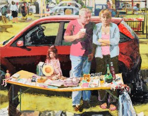Wyprzedaż bagażnika samochodowego, 2011 (olej na płycie)