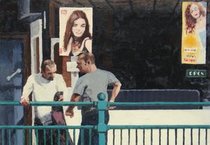 Rozmowa, 2006 (olej na płycie)