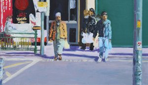 Przejście przez ulicę, 2009 (olej na płótnie)