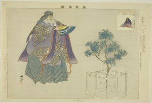 Domyoji, z serii „Obrazy bez występów (Nogaku Zue)” autorstwa Tsukioka Kogyo