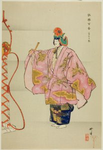 Fuji Taiko, z serii "One Hundred No Dramas (Nogaku hyakuban)". autorstwa Tsukioka Kogyo