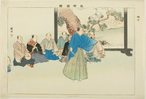 Hayashiko, z serii „Obrazy bez występów (Nogaku Zue)” autorstwa Tsukioka Kogyo