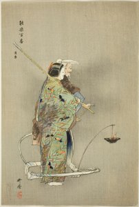 Michimori, z serii "One Hundred No Dramas (Nogaku hyakuban)". autorstwa Tsukioka Kogyo