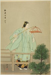 Sakuragawa, z serii "One Hundred No Dramas (Nogaku hyakuban)". autorstwa Tsukioka Kogyo