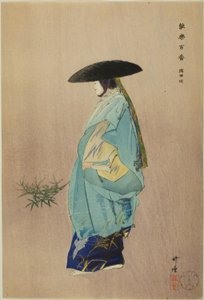 Sumidagawa, z serii "One Hundred No Dramas (Nogaku hyakuban)". autorstwa Tsukioka Kogyo