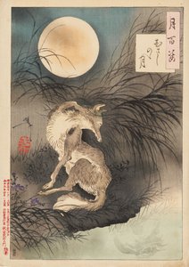 Zwykły księżyc Musashi autorstwa Tsukioka Yoshitoshi