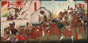 Śmierć oficera Muraty autorstwa Tsukioka Yoshitoshi