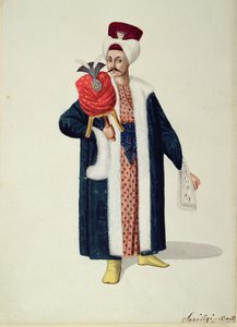 Sarik Basa, mistrz turbanu, okres osmański, 3. ćw. XVIII w. (wc na papierze) autorstwa Turkish School