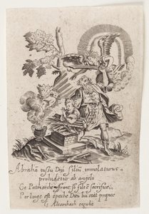 Abraham i Izaak autorstwa Ubekendt