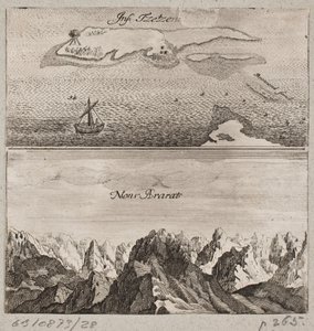Góra Ararat i wyspa „Tzetzen” autorstwa Ubekendt