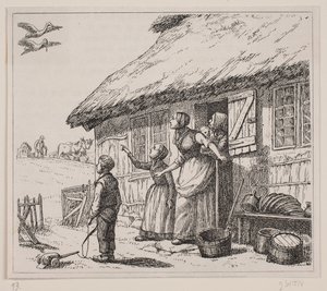 Ilustracja do wiersza Gotfreda Rodea „Storken er kommen”