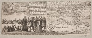 Kometa, która pojawiła się w Grossvardein, Sibenbürgen, 14 grudnia 1660, a także mapa własna w pobliżu Hamburga podczas fali sztormowej 4 stycznia 1661 autorstwa Ubekendt