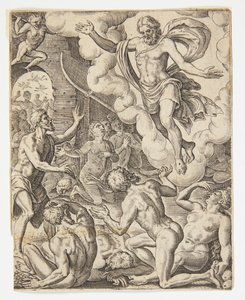 Chrystus w Otchłani autorstwa Ubekendt efter Dirck Volckertsz. Coornhert efter Maarten van Heemskerck