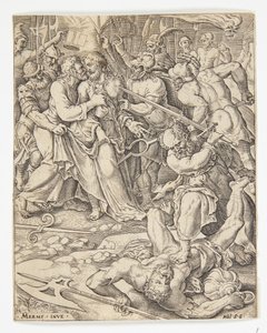 Zdrada Chrystusa autorstwa Ubekendt efter Dirck Volckertsz. Coornhert efter Maarten van Heemskerck