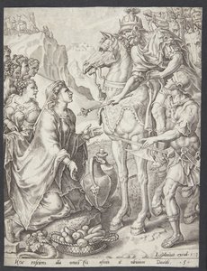 Abigail kojący David autorstwa Ubekendt efter Maarten van Heemskerck