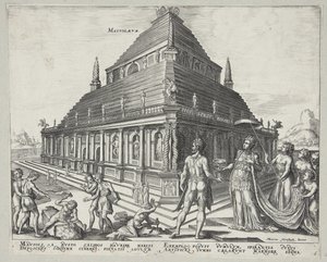 Osiem cudów świata autorstwa Ubekendt efter Philips Galle efter Maarten van Heemskerck