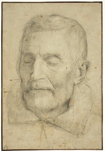 Portret mężczyzny z zamkniętymi oczami autorstwa Ubekendt italiensk