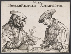 Portret Heinricha Füllmaurera i Albrechta Meyera autorstwa Ubekendt tysk 1500 tallet