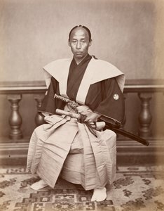Samurai (Kiichi Harada), Nagasaki, Japonia, ok. 1930 1870 (część powierzchni p las t) autorstwa Ueno Hikoma