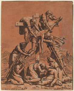 Zdjęcie z krzyża autorstwa Ugo da Carpi after Raphael