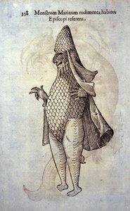 Ekawa morska, wyimaginowana ryba i potwór morski autorstwa Ulisse Aldrovandi (1522-1605), „Historia potworów”, Bolonia 1642