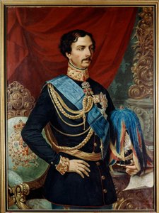 Karol Burbon Parma (1799 -1883), książę Parmy - Karol III Burbon (1823 - 1854) XIX wiek (olej na płótnie) autorstwa Ulisse Passani